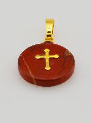 Médaille Avec Croix - Rouge
