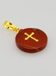 Médaille Avec Croix - Rouge