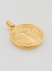 Médaille de Saint Benoît en Plaqué Or - 18mm