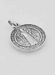 Médaille de Saint Benoît en Argent Plaqué - 15mm