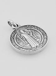 Médaille de Saint Benoît en Argent Plaqué - 10mm