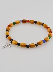 Bracelet Avec Croix - Agate & Bois