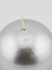 Bougie Boule de Noël 8cm - Argent