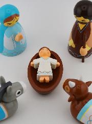 Crèche de Noël Enfantine - Marie Bleue
