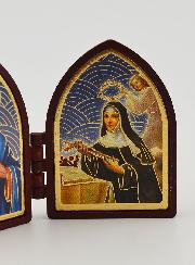 Icône Diptyque Mini - Sacré Coeur de Jésus & Ste Rita