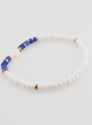 Bracelet Religieux Pierre & Nacre - Bleu