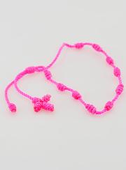 Bracelet Dizainier Corde Rose Fluo