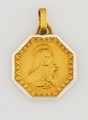Médaille Sainte Thérèse en Plaqué Or