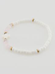Bracelet Religieux Pierre & Nacre - Rose Pâle