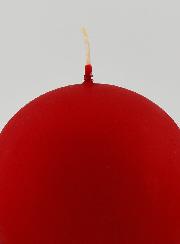 Bougie Boule de Noël 8cm - Rouge Velours