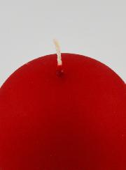 Bougie Boule de Noël 8cm - Rouge Velours