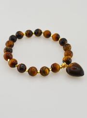 Bracelet Pierre Naturelle Coeur - Oeil de Tigre