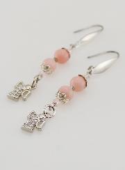 Boucles d'Oreilles Ange Gardien en Opale - Argenté