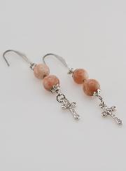 Boucles d'Oreilles - Pierre de Soleil & Croix