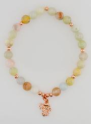 Bracelet Pierre Naturelle - Morganite & Ange Gardien