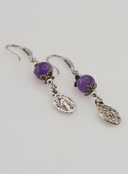 Médaille Miraculeuse - Boucles d'Oreilles Améthyste