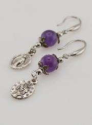 Médaille Miraculeuse - Boucles d'Oreilles Améthyste