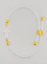 Bracelet Religieux Avec Croix - Blanc