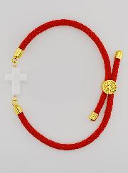 Bracelet Religieux Avec Croix - Rouge