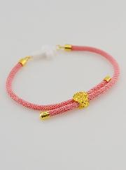 Bracelet Religieux Avec Croix - Rose