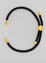 Bracelet Religieux Avec Croix - Noir