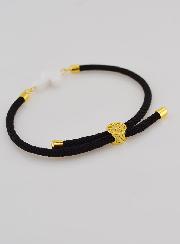 Bracelet Religieux Avec Croix - Noir