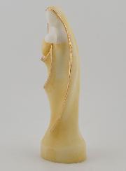Statue Vierge à l'Enfant en Albâtre Peint - 12cm