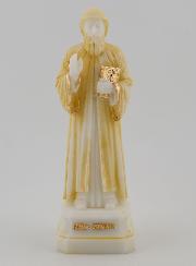 Statue Saint Charbel en Albâtre Peint - 12cm