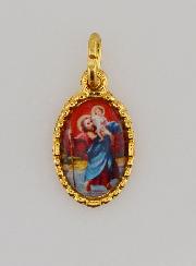 Médaille Bord Torsadé 15mm - Saint Christophe