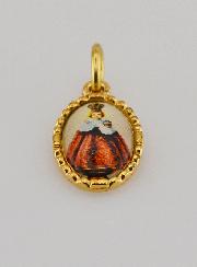 Médaille Bord Torsadé 15mm - Enfant Jésus de Prague