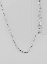 Chaîne Argentée Maille Forçat Fantaisie - 50cm