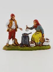 Santon Marchande de Marrons - Hauteur 6 cm