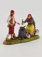 Santon Marchande de Marrons - Hauteur 6 cm