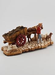 Santon Bûcheron et sa Charette - Hauteur 6 cm