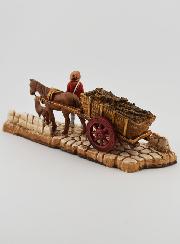 Santon Bûcheron et sa Charette - Hauteur 6 cm