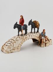 Santon Ânes sur Pont - Hauteur 6 cm
