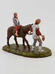 Santon Montagnard et Enfant à Cheval - Hauteur 6 cm