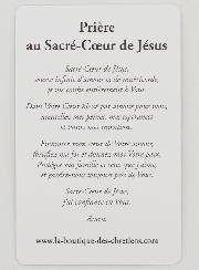 Carte de Prière Vitrail - Sacré Coeur de Jésus