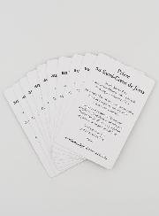 Lot de 10 Cartes de Prière Vitrail - Sacré Coeur