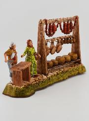 Santon - Charcutier et son Étal - 6cm