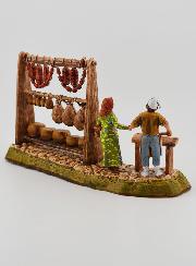Santon - Charcutier et son Étal - 6cm