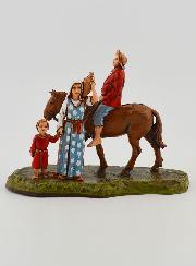 Santon Homme à Cheval & Famille - 6 cm