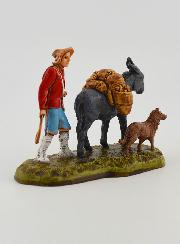 Santon Homme et sa Mule - 6 cm