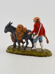 Santon Homme et sa Mule - 6 cm