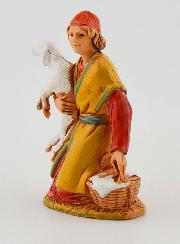 Santon Homme et Agneau - 6 cm