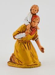 Santon Mendiante et son Enfant - 6 cm