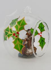 Boule de Noël en Verre 10cm - Nativité