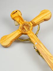 Grande Croix de Saint Benoît en Olivier - 48cm