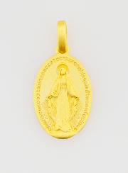 Médaille Miraculeuse en Argent Doré 18k - 16mm