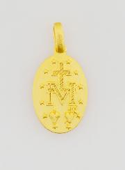Médaille Miraculeuse en Argent Doré 18k - 16mm